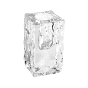 Świecznik szklany ICE CUBE 7,5cm RAVI